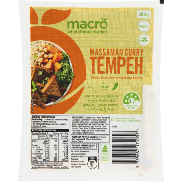 Macro Massaman Curry Tempeh 200g