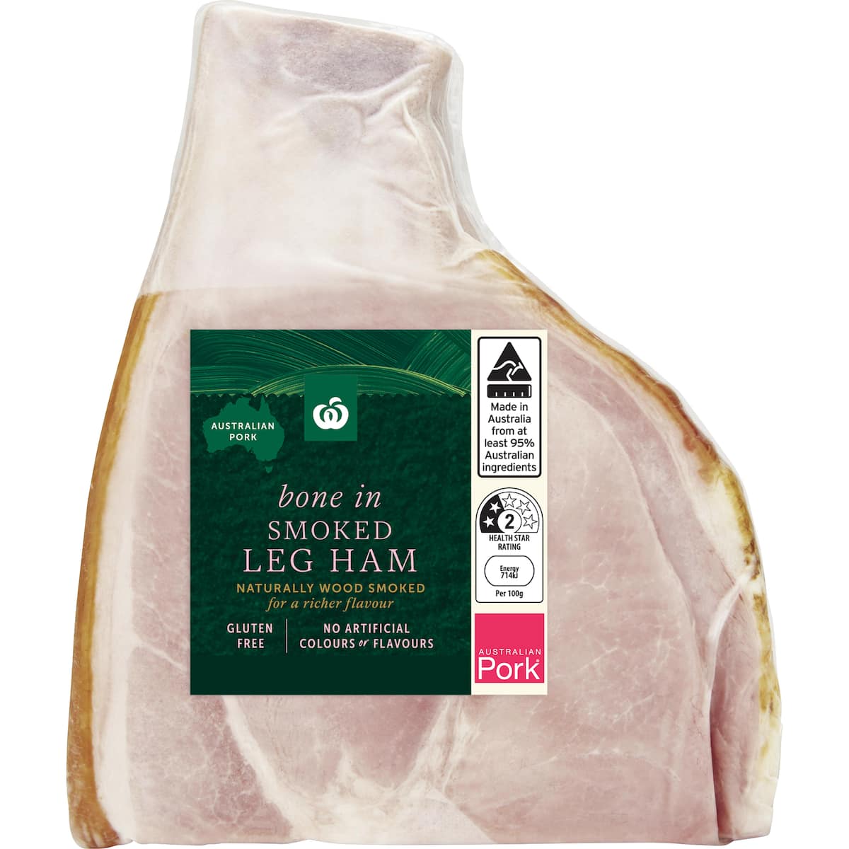 Woolworths Quarter Leg Ham 1.7kg 3kg bunch