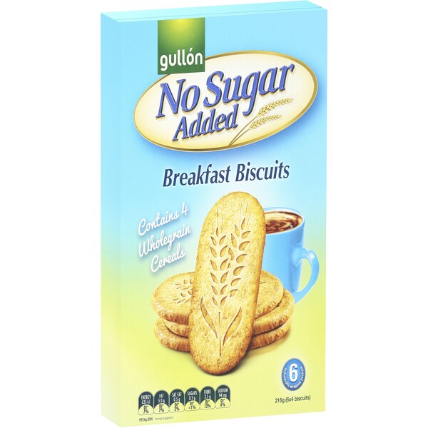 Gullon No Added Sugar Breakfast Biscuits Plain 216g