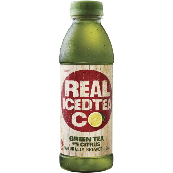 Real Iced Tea Co Green Tea Citrus Bottle 500ml