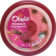 Obela Hommus Dip With Beetroot