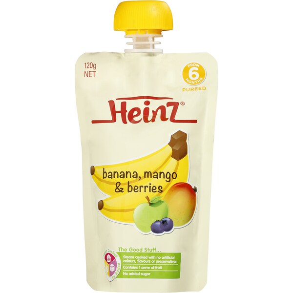 Heinz 6 Months+ Banana, Mango And Berries 120g