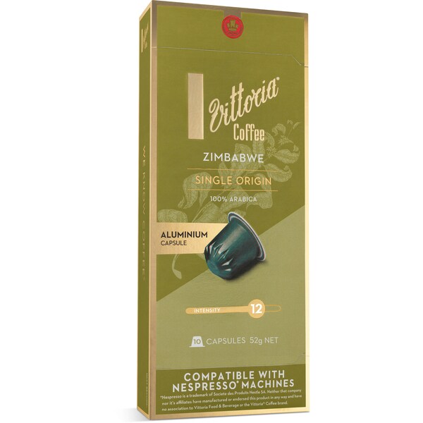 Vittoria Zimbabwe Nespresso Compatible Coffee Capsules Pack 10