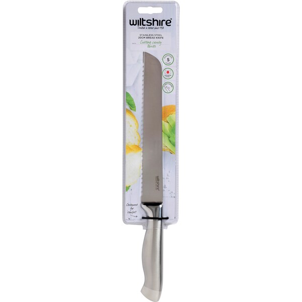Wiltshire Stainless Steel Bread Knife 20cm Each