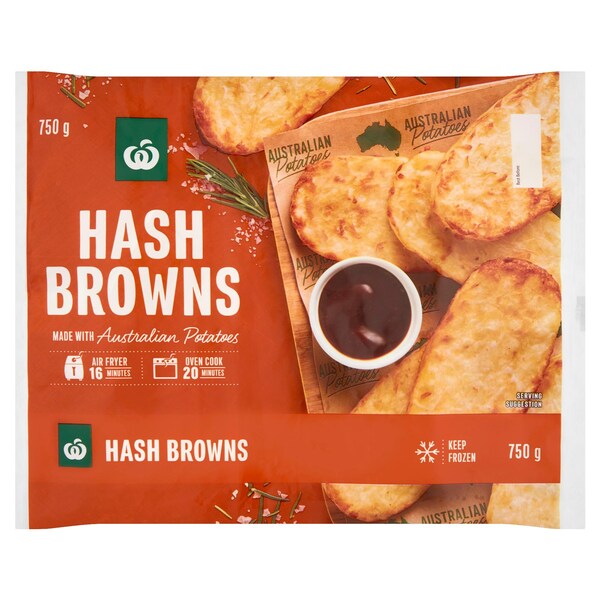 Woolworths Australian Hash Browns 750g