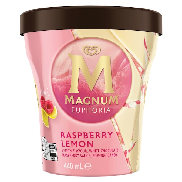 Magnum Euphoria Raspberry Lemon Ice Cream Tub 440mL