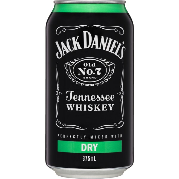 Jack Daniel's Whiskey & Dry 375ml Can
