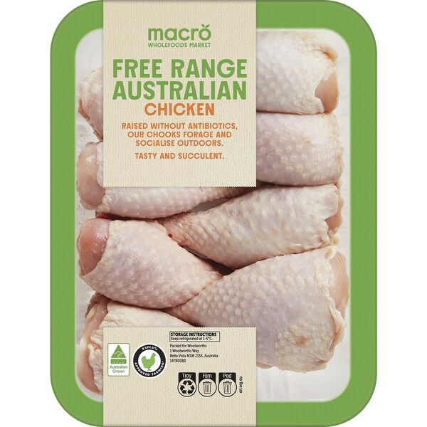 Macro Free Range Australian Chicken Drumsticks 900g - 1.3kg