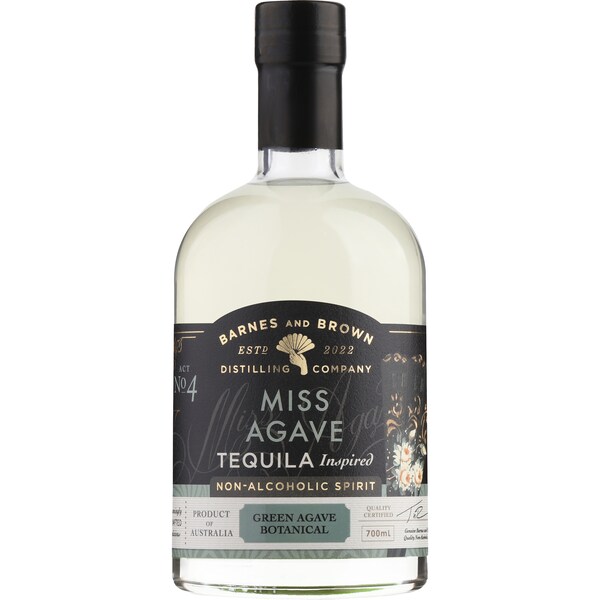 Barnes And Brown Miss Agave Non-Alcoholic Tequila 700mL