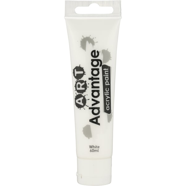 Art Advantage Acrylic Paint Tube White 60ml