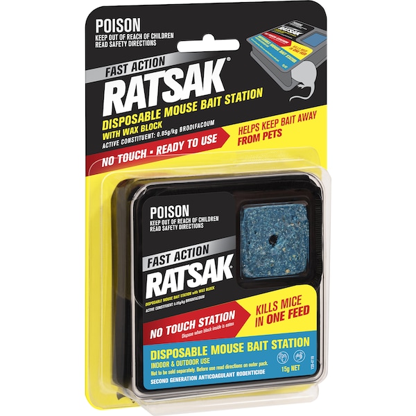 Ratsak Disposable Mouse Bait Station Each