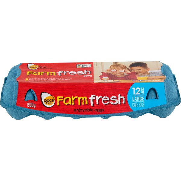 Pace Farm 12 Large Caged Eggs 600g