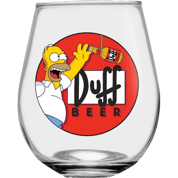 Christmas Glass Tumbler Simpsons Duff Beer each
