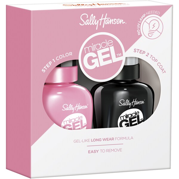 Sally Hansen Miracle Gel Duo Pack Pink Cadillaquer 29.4ml