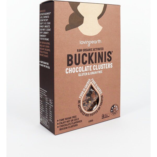 Loving Earth Buckinis Chocolate Clusters 400g