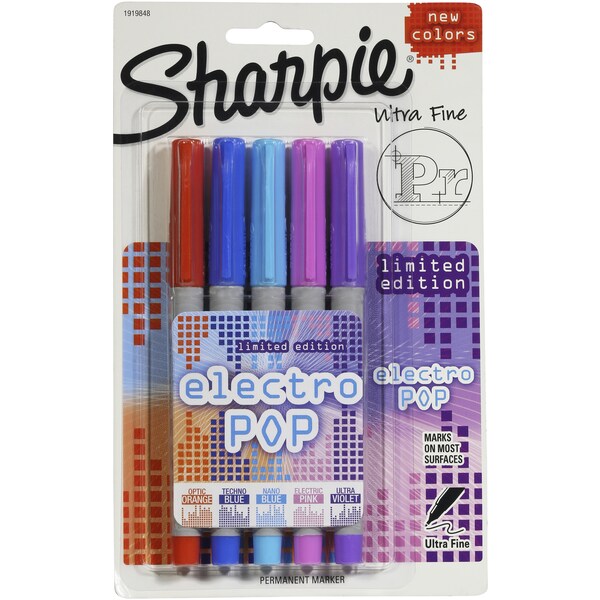 Sharpie Cd Marker Electro Pop Ultrafine 5 pack