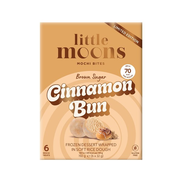 Little Moons Mochi Bites Brown Sugar Cinnamon Bun 6 pack