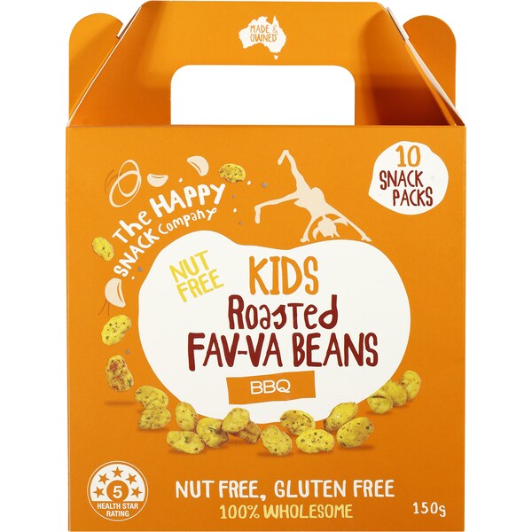 The Happy Snack Company Kids Fav-Va Beans Bbq 10x15g