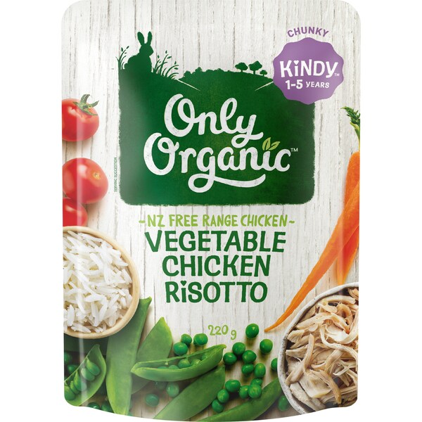 Only Organic Vegetable Chicken Risotto 1-5 Years 220g