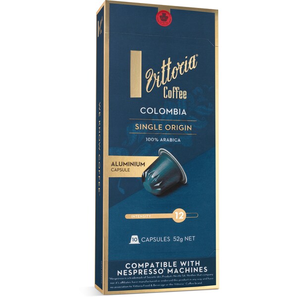 Vittoria Colombia Nespresso Compatible Coffee Capsules 10 pack