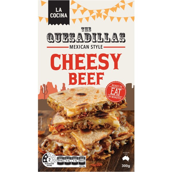 La Cocina Mexican Style Quesadillas Cheesy Beef 300g