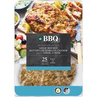 Woolworths BBQ Boneless Butterflied Chicken Greek Style