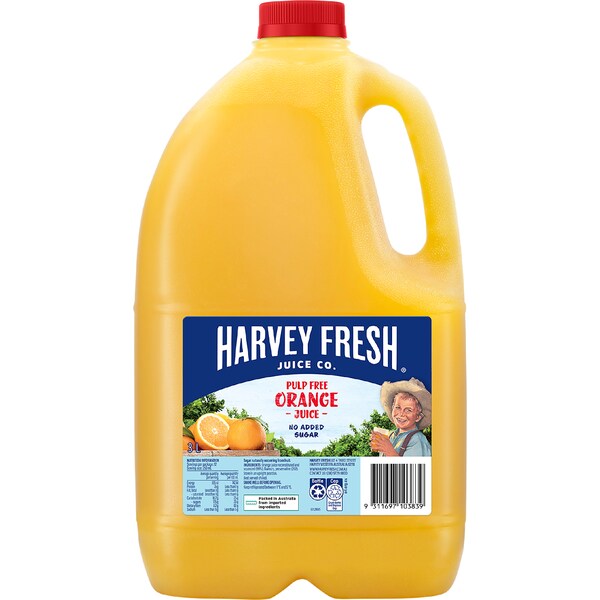 Harvey Fresh Orange Juice Fresh 100% Pulp Free 3L