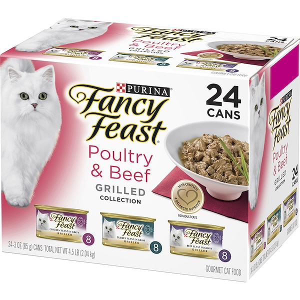 Fancy Feast Classic Beef & Poultry Grilled Collection Cat Food 85g x 24 pack