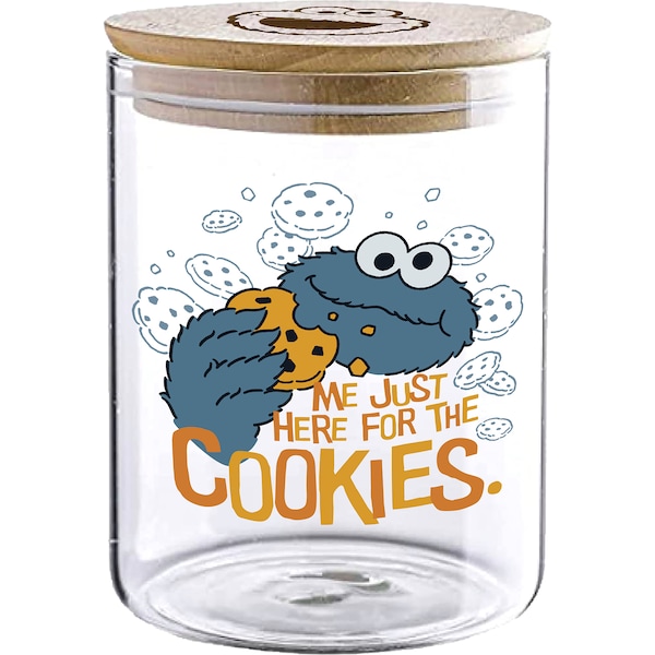 Christmas Glass Canister Cookie Monster each