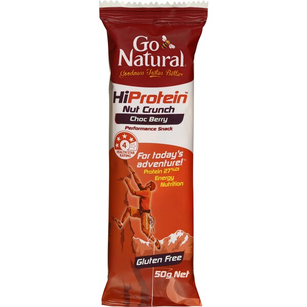 Go Natural High Protein Bar Choc Berry 50g