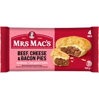 Mrs Mac's Beef Cheese & Bacon Pies
