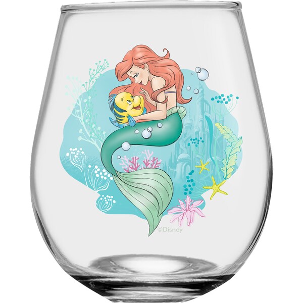 Christmas Glass Tumbler The Little Mermaid each