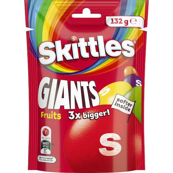 Skittles Giants Fruits Lollies 132g