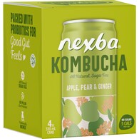 Nexba Kombucha Apple Pear & Ginger Drink Cans
