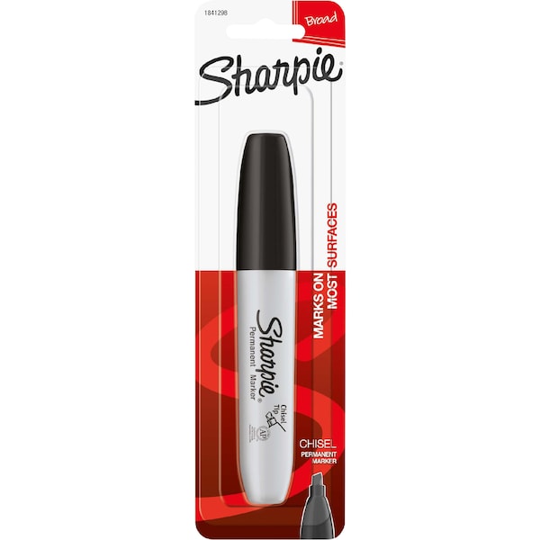 Sharpie Permanent Marker Pen Chisel Tip, Black each