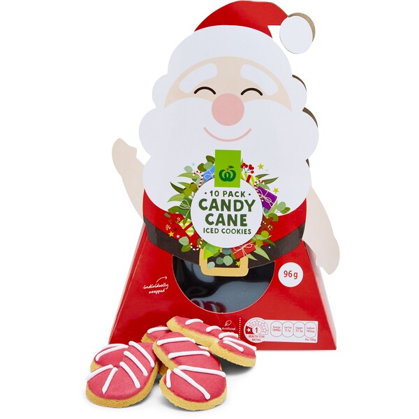 Woolworths Cookies Gift Bag (Snowflake/Candy Cane) 10 Pack
