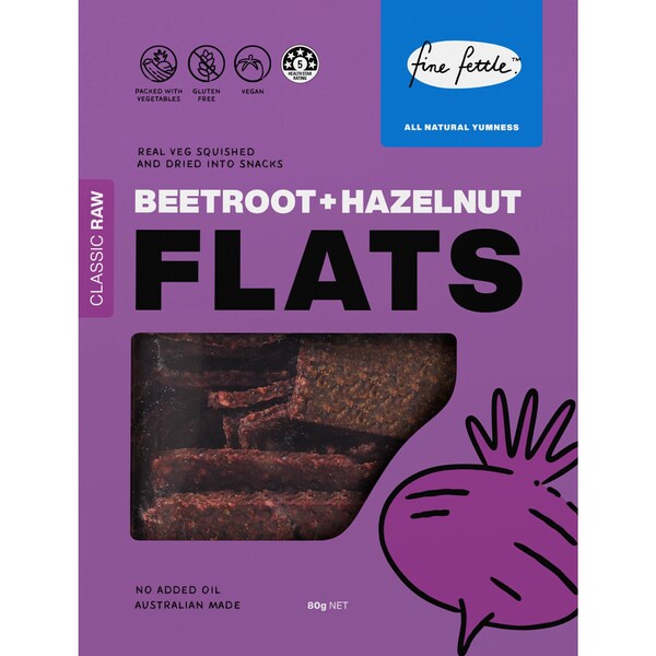 Fine Fettle Beetroot & Hazelnut Flats 80g