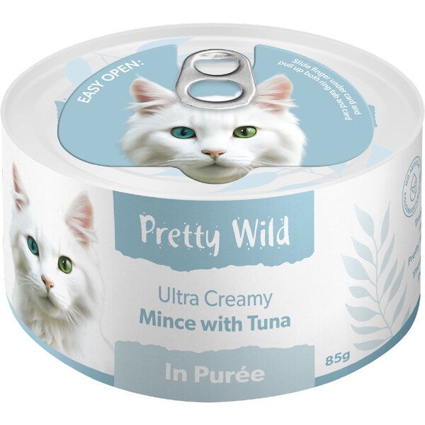 Pretty Wild Ulttra Creamy Mince With Tuna Wet Cat Food Tin 85g