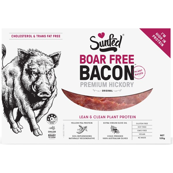 Sunfed Boar Free Bacon Premium 120g