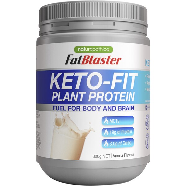 Naturopathica Fat Blaster Keto-Fit Plant Protein Vanilla Flavour 300g