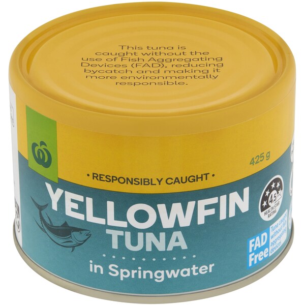 Woolworths Yellowfin Tuna In Springwater 425g
