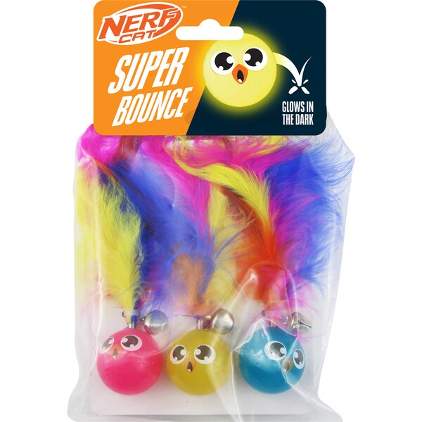 Nerf Glow Super Bounce Ball Cat Toy each