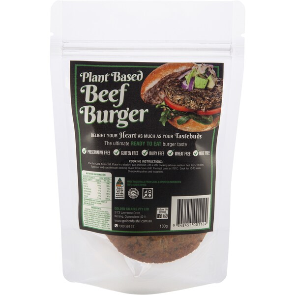 Golden Falafel Plant Based Beef Burger 180g