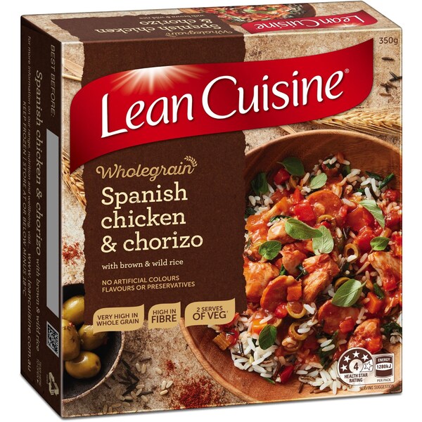Lean Cuisine Steam Wholegrain Spanish Spinach Chicken & Chorizo 350g