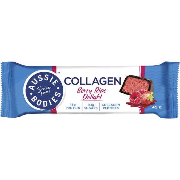 Aussie Bodies Collagen Berry Ripe Delight Bar 45g