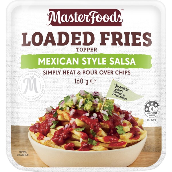 MasterFoods Loaded Fries Topper Mexican Style Salsa 160g