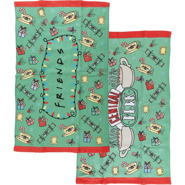 Christmas Tea Towels Friends 2 pack