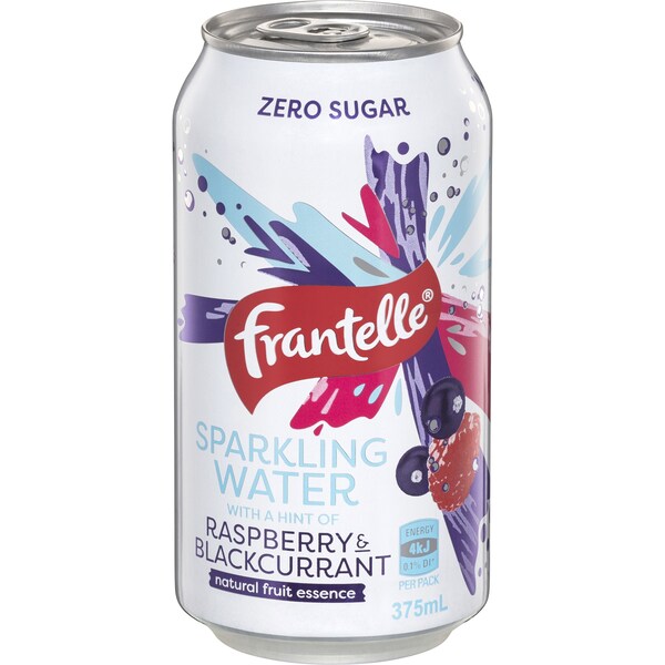 Frantelle Sparkling Water Raspberry & Blackcurrant Can 375ml