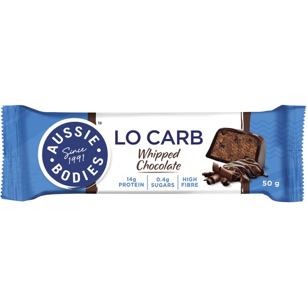 Aussie Bodies Lo Carb Protein Bar Whipped Chocolate 50g