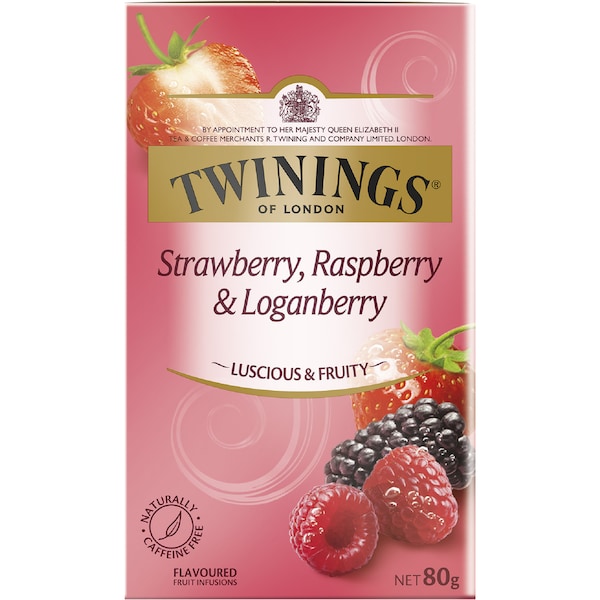 Twinings Strawberry Raspberry & Loganberry Fruit Infusions 40 Pack